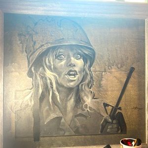 Goldie Hawn as Private Benjamin oil on canvas approximately 23x26
